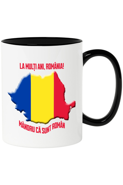 StoryGift Romania Cana La Multi Ani Romania, Mandru Ca Sunt Roman, 330ml, Cer...