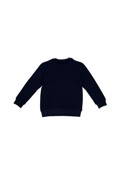 United Colors of Benetton Boy's Navy Blue Printed Sweatshirt