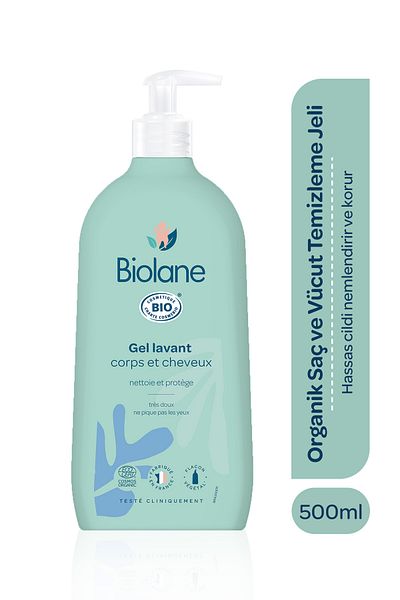 Biolane Organic Hair and Body Cleansing Gel 500 ml