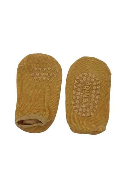 Empria Set protectii anti-alunecare copil, genunchiere si sosete, Maro