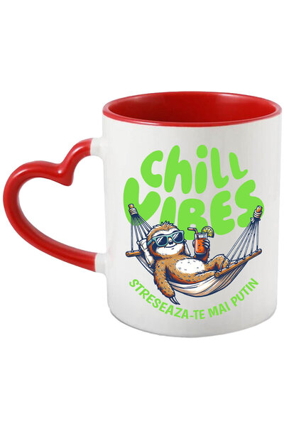 StoryGift Romania Cana Cu Animal Lenes In Hamac Cu Ochelari De Soare Si Cockt...