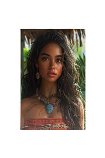 StoryGift Romania Tablou Canvas: Tânără Model Caracter Disney, Cu Păr Lung Ondulat Și Pistrui- Animații Pictura