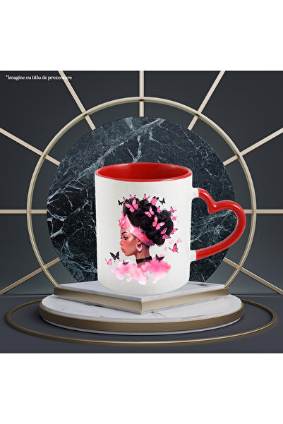 StoryGift Romania Cana cu o fata de culoare, draguta, ilustratie, abstract, r...