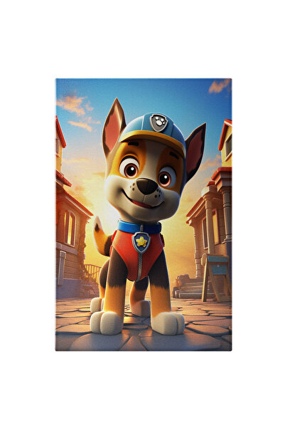 StoryGift Romania Tablou Canvas: Câine În Costum Roșu, Zâmbește La Cameră- Personaj Animat Pictura Digitala