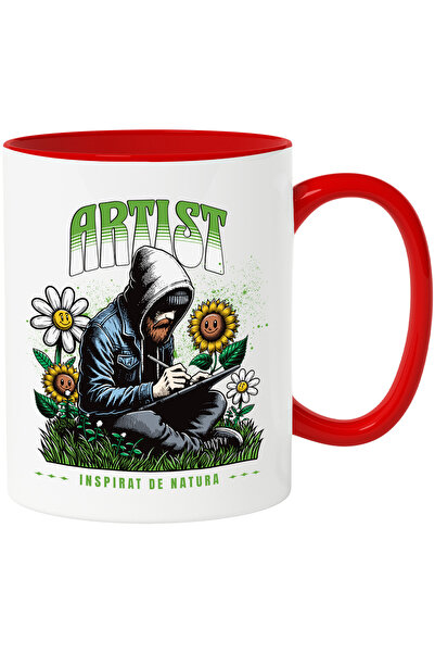 StoryGift Romania Cana Artist In Natura Inspiratie Vegetatie, 330ml, Ceramic ...