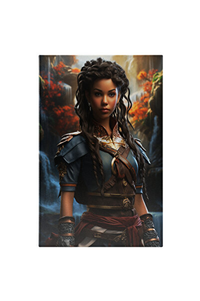 StoryGift Romania Tablou Canvas: Printesa Razboinica Cu Par Impletit Imbracat...