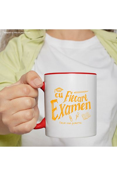 StoryGift Romania Mug With every exam, I become stronger school education, 330ml, Ceramic with Ma, Cu, STG