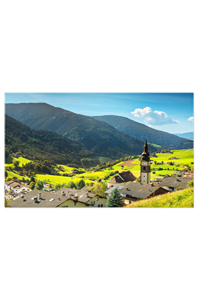 StoryGift Romania Tablou Canvas 140 X 90cm Valea Funes, Satul San Pietro Si B...