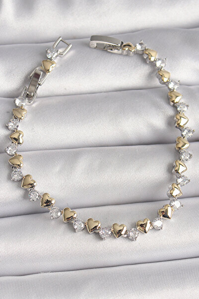 Leyaton Lwlhmrs-Ieg Ieg ™   Brass Silver Color Zircon Stone Gold Heart Vip Se...