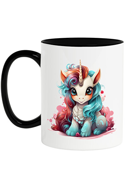 StoryGift Romania Cana Cu Un Unicorn Vesel | Ilustratie | Pete De Culoare | F...