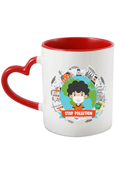 StoryGift Romania Cana Cu Mesaj In Engleza Stop Pullution, Opriti Poluarea, P...