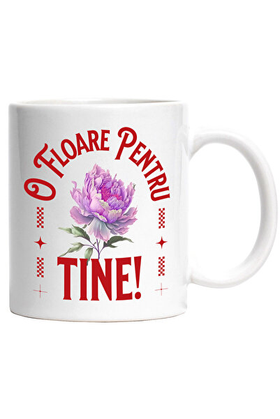 StoryGift Romania Cana cu Floare roz Text O Floare Pentru Tine Romantic Drago...