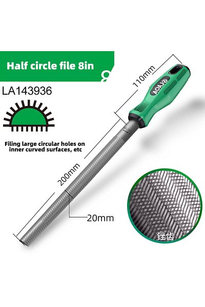 LAOA Half Circle File Diamond File Rasper Metal File In Shape Triangle Flat Semicircle Square Millin