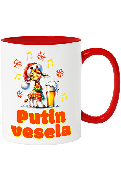 StoryGift Romania Cana Girafa Cu Caciula De Mos Craciun Text Haios Putin Vese...