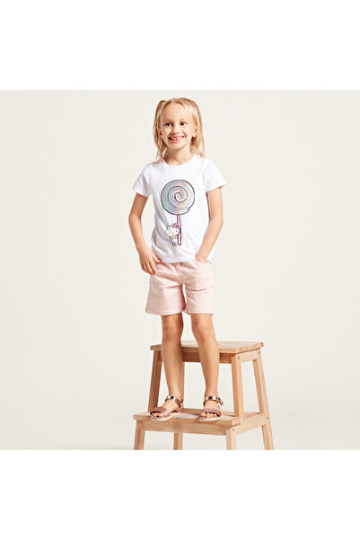 Juniors Solid Shorts With Pockets And Button Closure