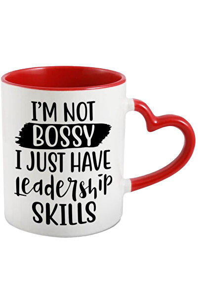 StoryGift Romania Cana Pentru Cei Care Au Abilitati De Conducere - Sefi Patroni Cu Maner Inima Ros, Cu Maner Inim Stg