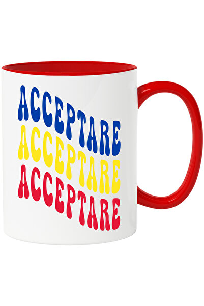 StoryGift Romania Cana Cuvantul Acceptare, In Culorile Steagului Romaniei, Ro...