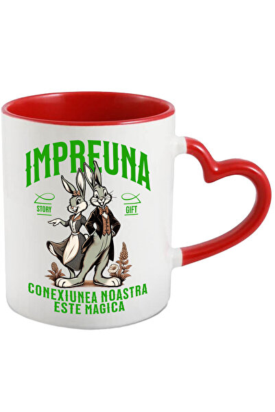 StoryGift Romania Cana Cu Cuplu Iepuri Impreuna Dragoste Fericire Text Impreu...