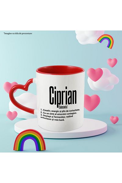 StoryGift Romania Mug With The Name Ciprian, With Motivational Message, Creative, Energetic, Curious, Smart, With, STG.