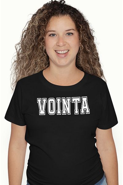 StoryGift Romania Tricou Femei Vointa, Mesaj Motivational, Text Inspirational, Self Care, Cu Impr Blk_l