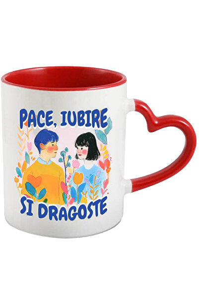 StoryGift Romania Cana Cu Cuplu Arta Stil Pictura Text Pace Iubire Si Dragost...