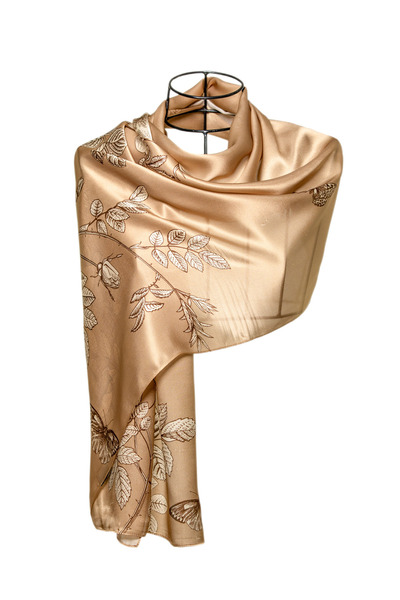 CASHMERE AND SİLK MAWLANA (53X173) Pure Silk Shawl