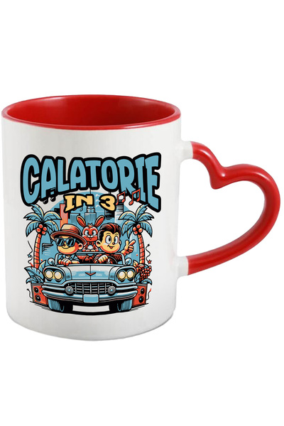 StoryGift Romania Cana Masina Aventura Calatorie In 3 , 330ml, Ceramica Cu Ma...