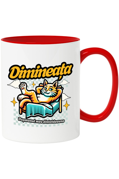 StoryGift Romania Cana Dimineata Dusmanul Meu Dintotdeauna Pisica Stand, 330m...