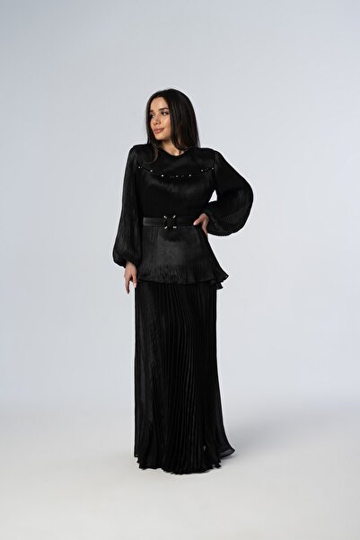 Elaris Exclusive ELARİS Piliseli Kemer Detaylı Uzun Takım