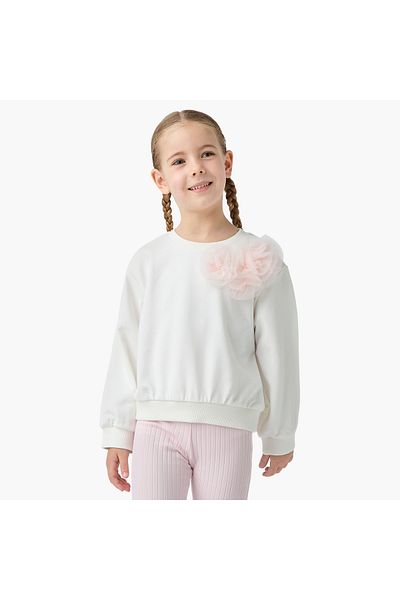 Juniors Floral Accent Sweatshirt and Leggings Set