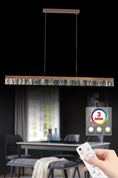 İstanbul Avize İstanbul Avize Olivia Yemek Masası Eskitme Kumandalı Lüx Led Modern Ledli Avize