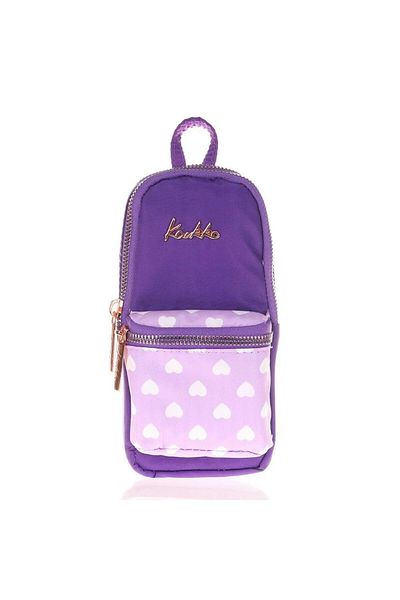 KAUKKO Geantă pentru creion Geantă moale florală pentru juniori violet K2440