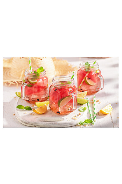 StoryGift Romania Tablou Canvas Limonada Rece Cu Pepene Galben Si Frunze De M...