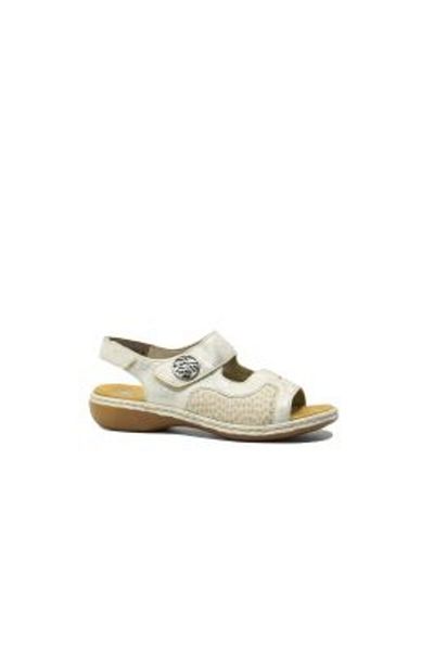 Rieker Rieker women's low sandals, pearl beige, with adjustable straps
