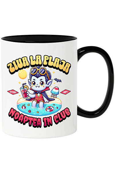 StoryGift Romania Cana cu Dracula La Plaja Cu pelerina Bautura Racoritoare, T...