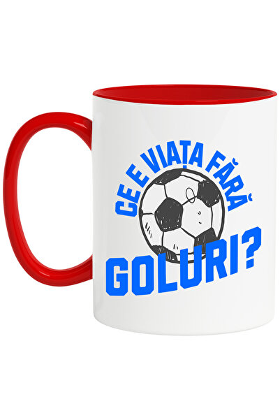 StoryGift Romania Cana MInge de fotbal text CE E VIATA FARA GOLURI, 330ml, Ce...