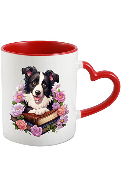 StoryGift Romania Cana cu un caine vesel care are niste carti in fata | ilust...