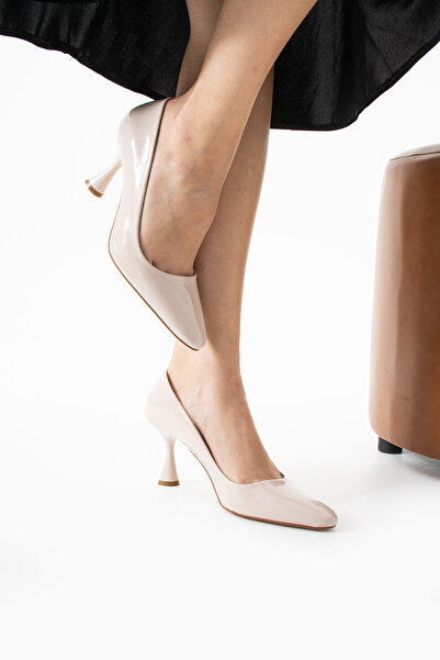 Güllü Shoes Cream Patent Leather Vegan Leather 7cm Thin Heels Memory Pad Pointed Toe Daily Office Evening Dress Stiletto