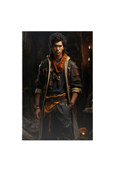 StoryGift Romania Tablou Canvas: Portret Personaj Desene Anime Cu Par Brunet ...