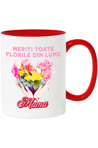 StoryGift Romania Cana Cu Inima Din Flori Colorate Text Meriti Toate Florile ...