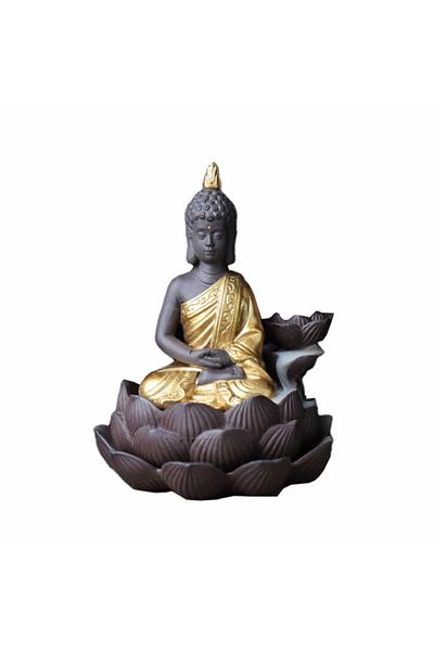 PUFO Arzător conic parfumat Buddha, pentru aromaterapie, 13 cm