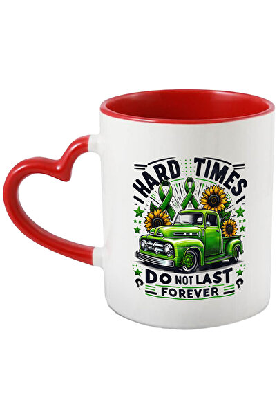 StoryGift Romania Cana Cu O Masina Verde Cu Mesajul "hard Times Do Not Last F...