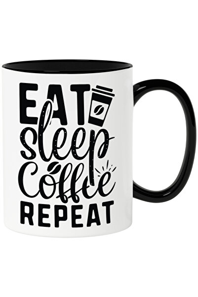 StoryGift Romania Cana Cu Mesajul "eat Sleep, Coffee, Repeat" - Mananca Somn ...