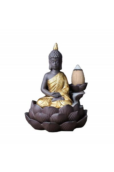 PUFO Arzător conic parfumat Buddha, pentru aromaterapie, 13 cm