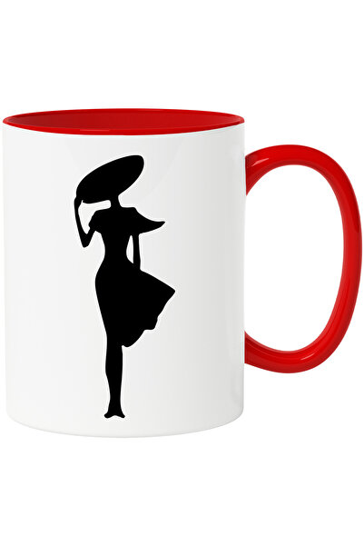 StoryGift Romania Cana Cu O Femeie Cu Rochie Si Palarie - La Moda Eleganta Cu...