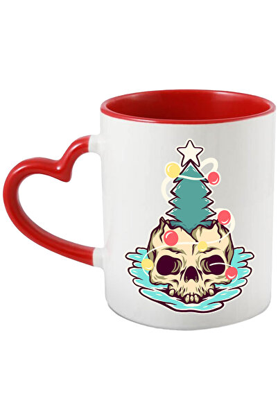 StoryGift Romania Cana Cu Brad, Stea, Globuri Decorative, Oase, Multicolor 33...