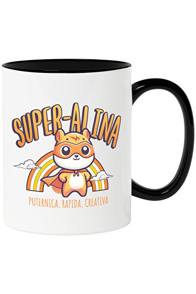 StoryGift Romania Cana cu Veverita Cu Masca Si Pelerina dE Super Erou Curcube...