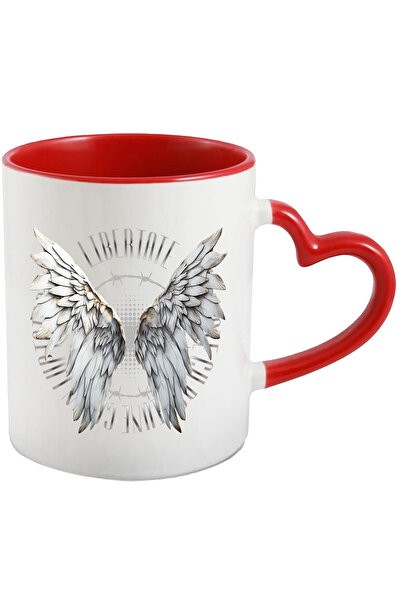 StoryGift Romania Cana Libertate - Aripi De Inger, 330ml, Ceramica Cu Maner I...