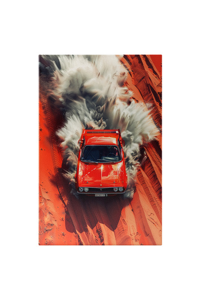 StoryGift Romania Tablou Canvas O Masina De Colectie Scumpa De Culoare Rosie ...