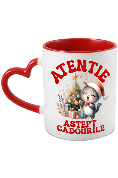 StoryGift Romania Cana Cu Pisica Cantand Langa Bradul De Craciun Text Atentie...
